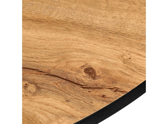 Стол Rudolf круглый раскладной 100-130x100x75см, Дуб Вотан, чёрный в Кургане