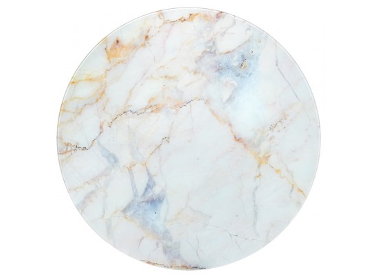 Набор кофейных столиков Tango бежевый мрамор с белыми ножками, 2шт в Кургане