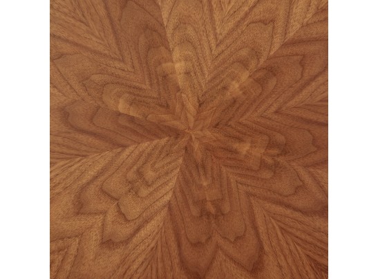 Стол Liverpool диам.110см, шпон орех лучевой набор, с золотистыми ножками в Кургане