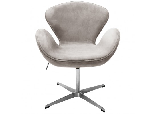 Кресло SWAN STYLE CHAIR латте, искусственная замша в Кургане