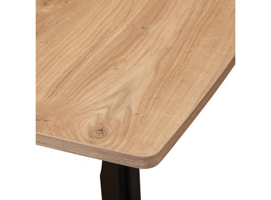 Стол Oslo 120-160 x 80см, Дуб Навара, чёрный в Кургане