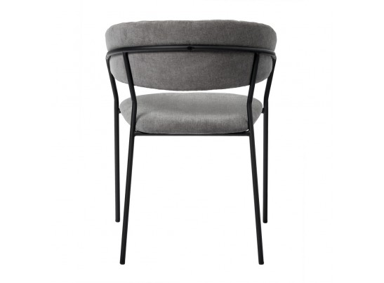 Комплект из 2-х стульев Turin серый вельвет с чёрными ножками в Кургане