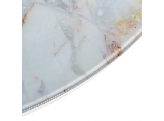 Набор кофейных столиков Tango бежевый мрамор с белыми ножками, 2шт в Кургане