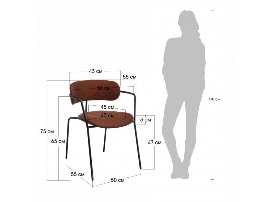 Стул Ant букле серый в Кургане