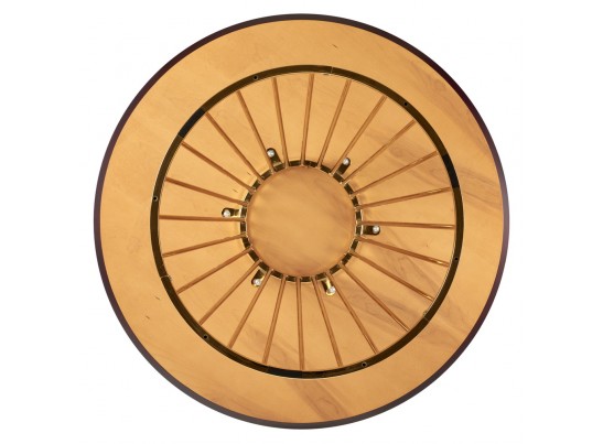 Стол Liverpool диам.110см, шпон орех лучевой набор, с золотистыми ножками в Кургане