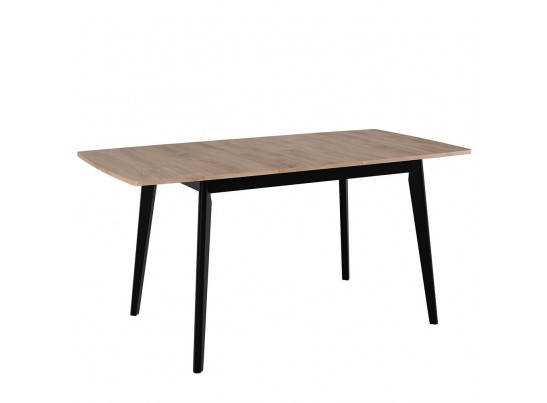 Стол Oslo раскладной 120-160x80x75см, Дуб Навара, чёрный в Кургане