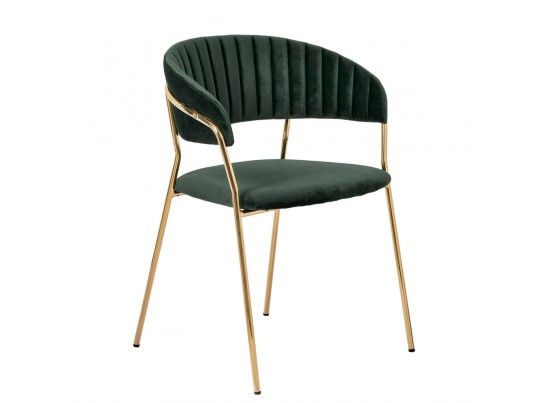 Комплект из 2-х стульев Turin зеленый с золотыми ножками в Кургане