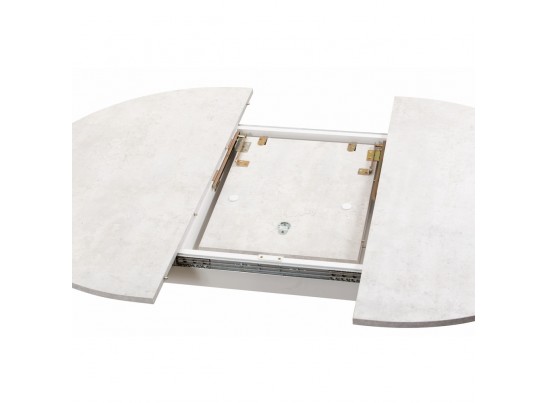 Стол Oslo круглый раскладной 110-140x110x76см, Бетон лайт, серый в Кургане