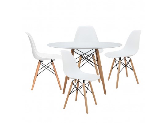 Комплект из 4-х стульев Eames белый в Кургане