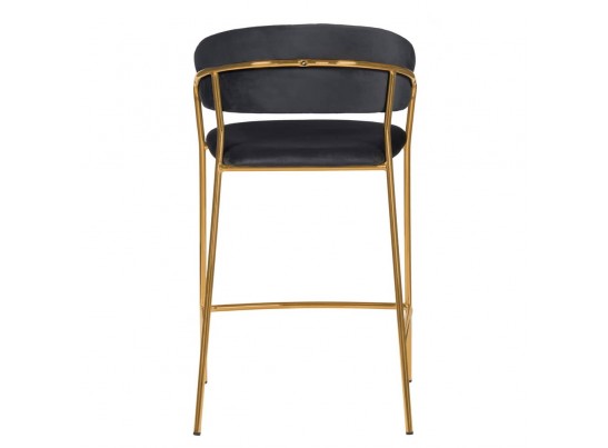 Стул полубарный Turin чёрный с золотыми ножками в Кургане