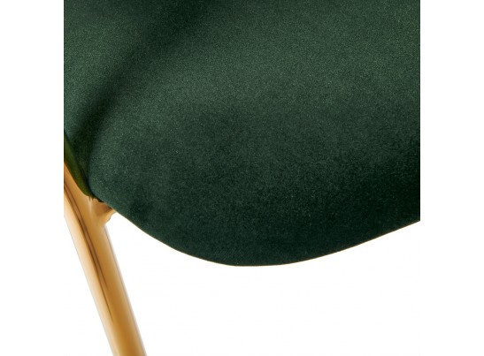 Комплект из 2-х стульев полубарных Turin зеленый с золотыми ножками в Кургане