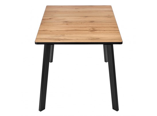 Стол Dublin раскладной 120-160х80х75 Дуб Вотан с чёрными ножками в Кургане