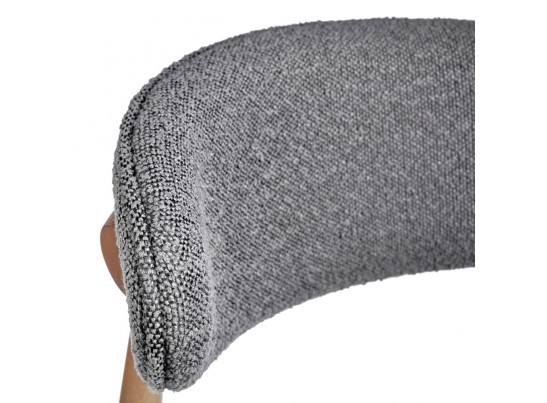 Стул Lucas тёмно-серый букле с ножками цвета орех в Кургане