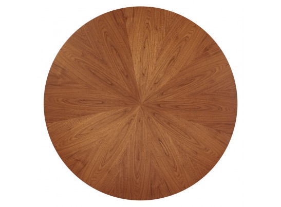 Стол Liverpool диам.110см, шпон орех лучевой набор, с золотистыми ножками в Кургане