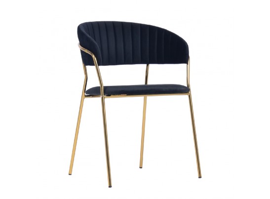 Комплект из 2-х стульев Turin чёрный с золотыми ножками в Кургане