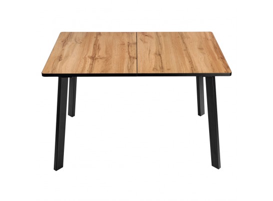 Стол Dublin раскладной 120-160х80х75 Дуб Вотан с чёрными ножками в Кургане