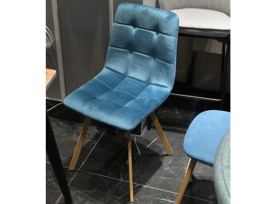 Комплект из 2-х стульев Easy тёмно-бирюзовый с ножками под дерево в Кургане