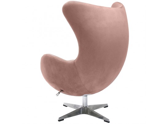 Кресло EGG CHAIR пыльно-розовый, искусственная замша в Кургане