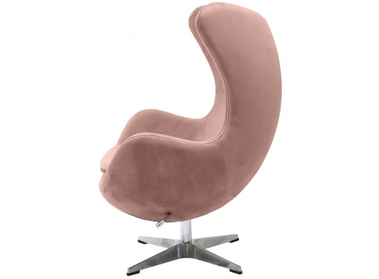 Кресло EGG CHAIR пыльно-розовый, искусственная замша в Кургане