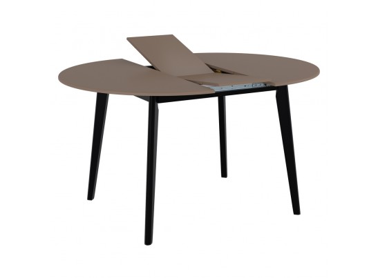 Стол Marcel круглый раскладной 110-140x110x76см, Кофе, чёрный в Кургане