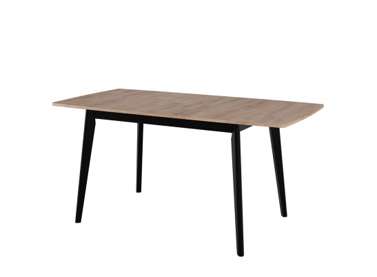 Стол Oslo 120-160 x 80см, Дуб Навара, чёрный в Кургане