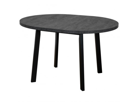 Стол Next круглый раскладной 100-130x100x76,5см, Угольный камень, чёрный в Кургане