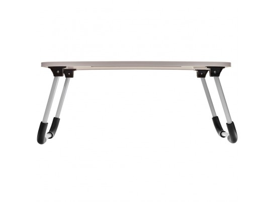 Стол складной с подстаканником «ЛАЙТ», 59,5x39,5x26,4см, мдф, металл, св. дерево, белый в Кургане