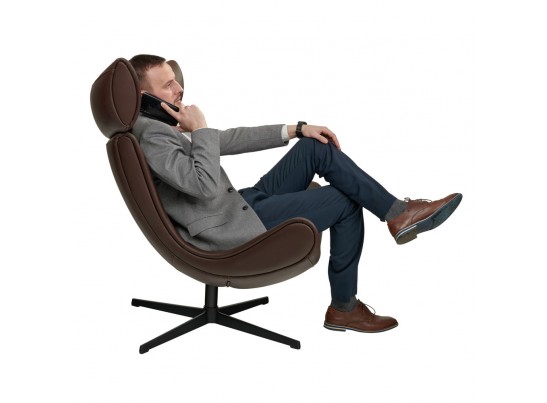 Кресло IMOLA коричневый, натуральная кожа в Кургане
