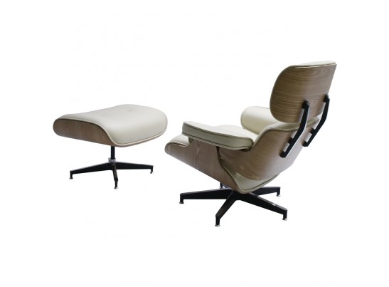 Кресло EAMES LOUNGE CHAIR и оттоманка EAMES LOUNGE CHAIR бежевые в Кургане