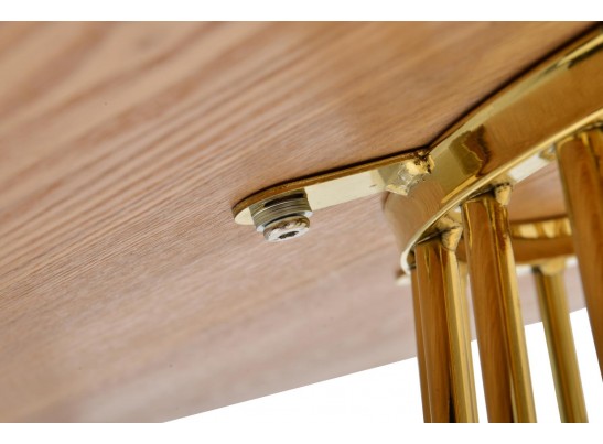 Стол Liverpool 100см, орех с золотистыми ножками в Кургане