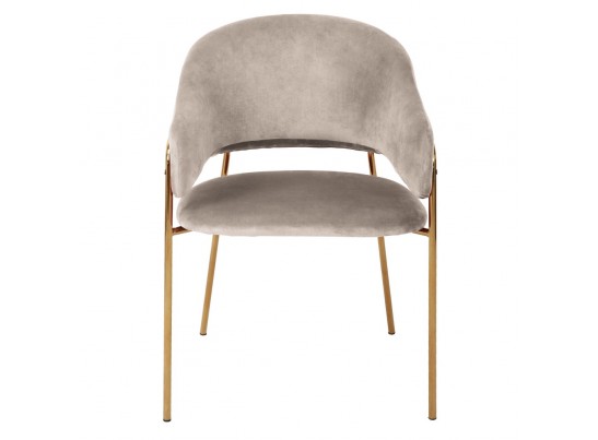 Стул Felix бежевый с золотыми ножками в Кургане