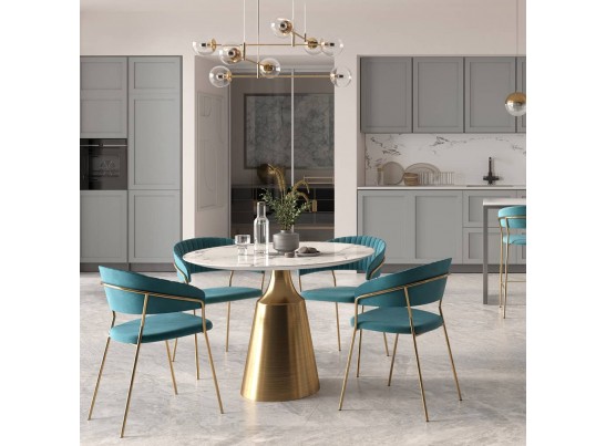 Стул полубарный Turin чёрный с золотыми ножками в Кургане