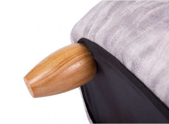 Пуф Бульдог светло-серый в Кургане