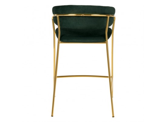 Комплект из 2-х стульев полубарных Turin зеленый с золотыми ножками в Кургане