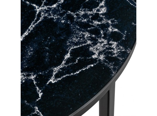 Набор кофейных столиков Tango чёрный мрамор с чёрными ножками, 2шт в Кургане