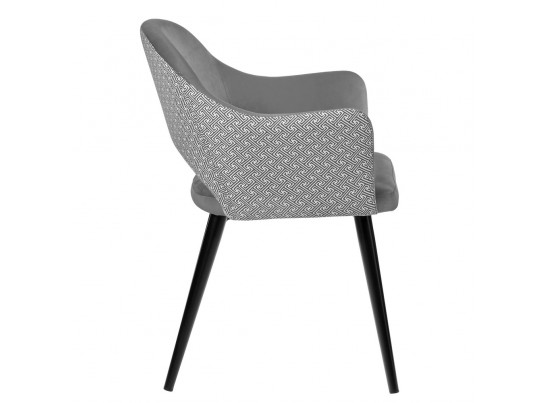 Стул Bruno серый с жаккардом в Кургане