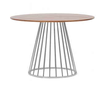 Стол Liverpool 110см орех, хромированные ножки