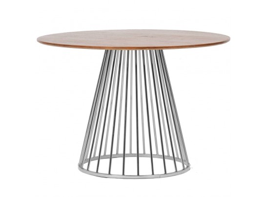 Стол Liverpool 110см орех, хромированные ножки в Кургане