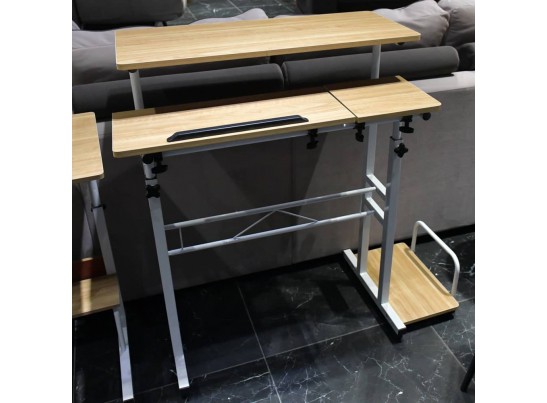 Стол многофункциональный Shuttle 80х58х80-130см, светлое дерево, белый в Кургане