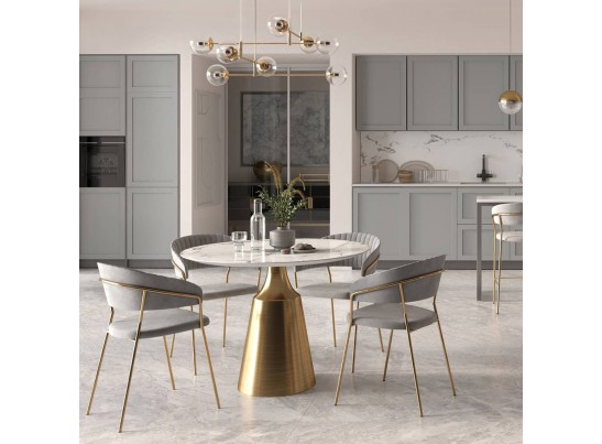 Стул полубарный Turin чёрный с золотыми ножками в Кургане