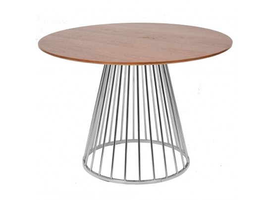 Стол Liverpool 110см орех, хромированные ножки в Кургане