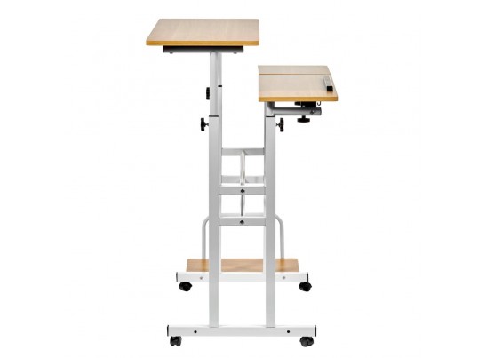 Стол многофункциональный Shuttle 80х58х80-130см, светлое дерево, белый в Кургане