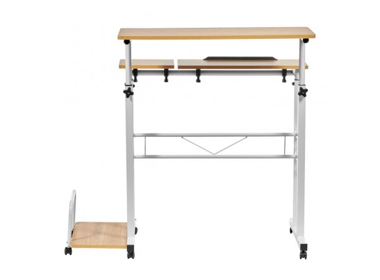 Стол многофункциональный Shuttle 80х58х80-130см, светлое дерево, белый в Кургане