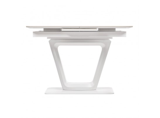 Стол Flame раскладной 116-155x80x76см, керамогранит белый мрамор, белый в Кургане