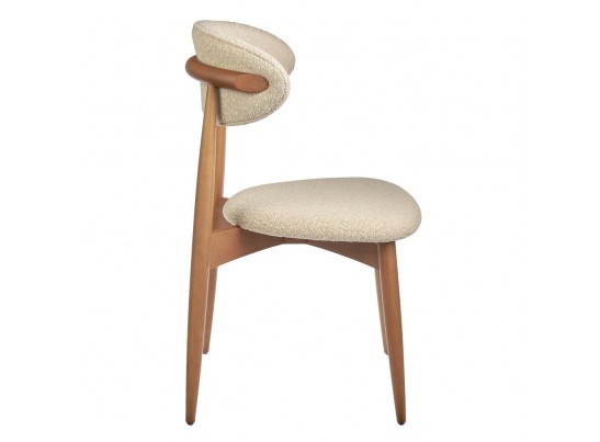 Стул Lucas латте букле с ножками цвета орех в Кургане