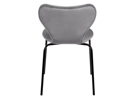 Стул Seven Style тёмно-серый велюр с чёрными ножками в Кургане