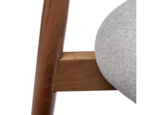 Стул Lucas 3 серый букле с ножками цвета орех в Кургане