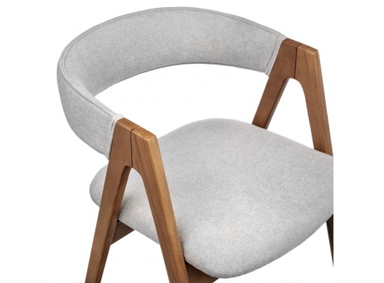 Стул Alan серый букле с ножками цвета орех в Кургане