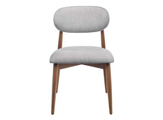 Стул Lucas 3 серый букле с ножками цвета орех в Кургане