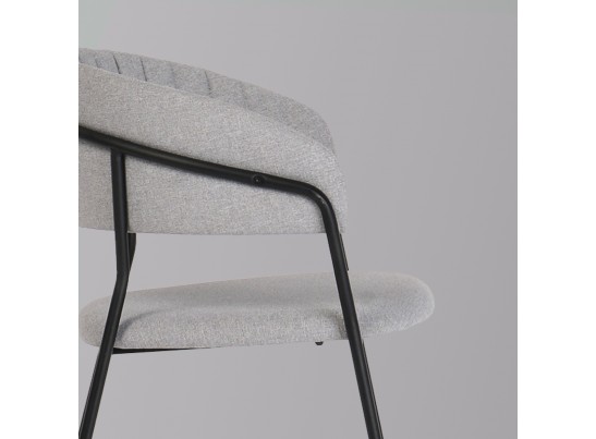 Стул Turin светло-серая рогожка с чёрными ножками в Кургане